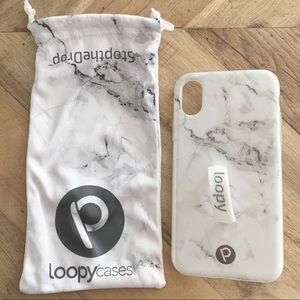 NEW Loopy Case for iPhone X/XS White Marble